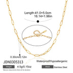 Paperclip chain with width and length measurements