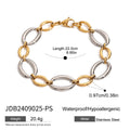 Oval link bracelet length and width measurements