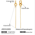 Gold-Tone Pearl-Look Tassel Stainless Steel Hoop Earrings variant reference
