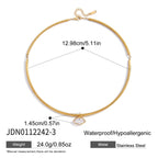 Slim collar necklace with center accent