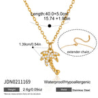 Small clear-stone palm pendant necklace