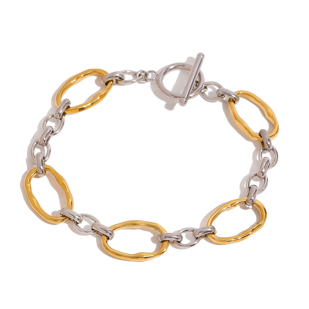 Alternating oval link toggle bracelet product view