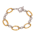 Alternating oval link toggle bracelet product view