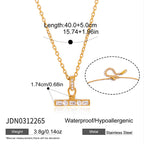 Stone-row T-bar necklace measurements