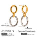 Stainless Steel Geometric Drop Earring Collection – product view 7