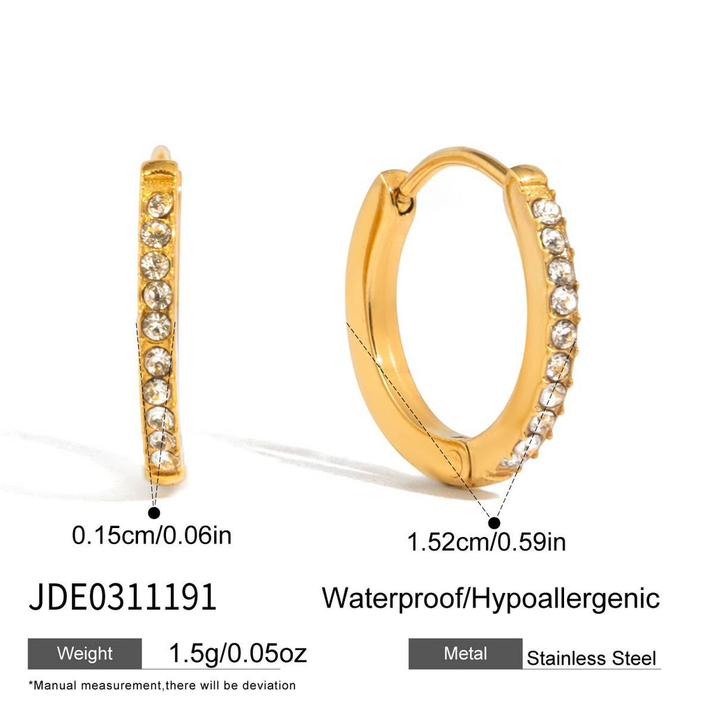Small single-row rhinestone hoop dimensions