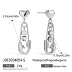 Pink Clear-Stone Stainless Steel Hoop Earring Collection material reference