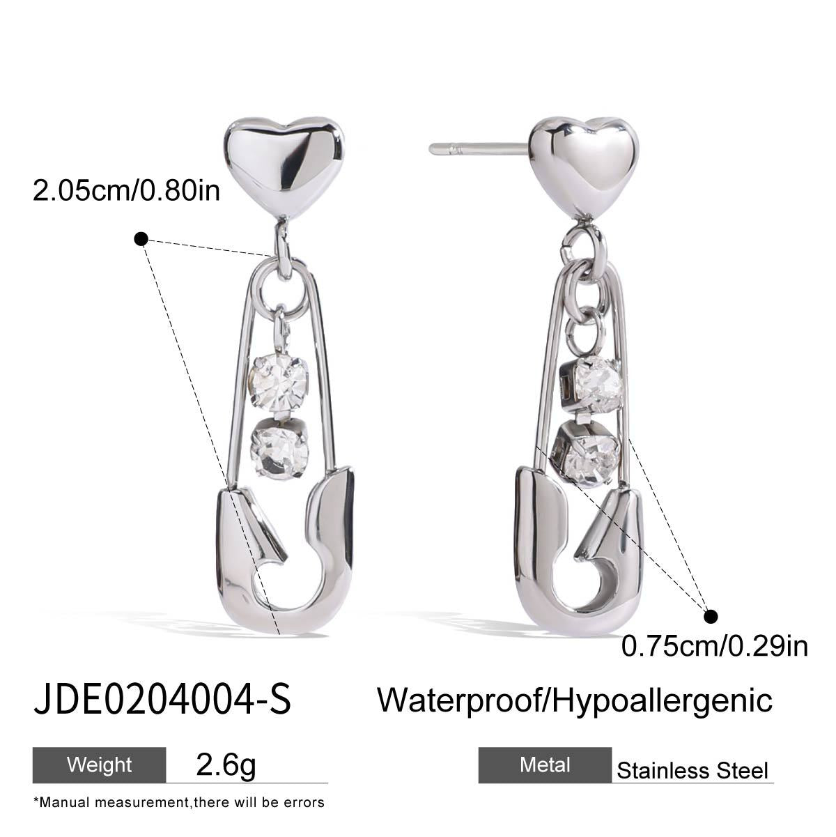 Pink Clear-Stone Stainless Steel Hoop Earring Collection material reference