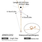 Gold-Tone Clear Accent Stainless Steel Necklace Collection variant style view