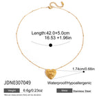 Embossed heart pendant necklace dimensions