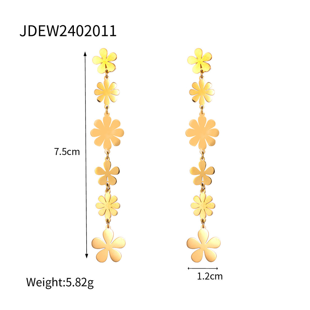 Gold Tone Stainless Steel Heart, Floral and Pendant Jewelry Collection — minimal chain necklace option