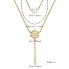 layered snowflake necklace dimensions with supplier-listed 45 cm chain