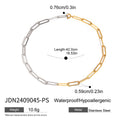 Mixed-Finish Stainless Steel Chain Necklace Collection — wholesale view 5