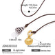 Long wrap cord necklace length and shell-end dimensions