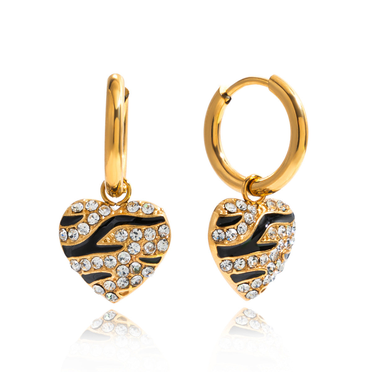 Wholesale Stainless Steel Heart Earring and Ring Collection - design detail