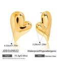 Gold-Tone Heart Stainless Steel Earrings and Necklace Collection variant reference