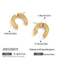 Detachable U earrings with dimension guide