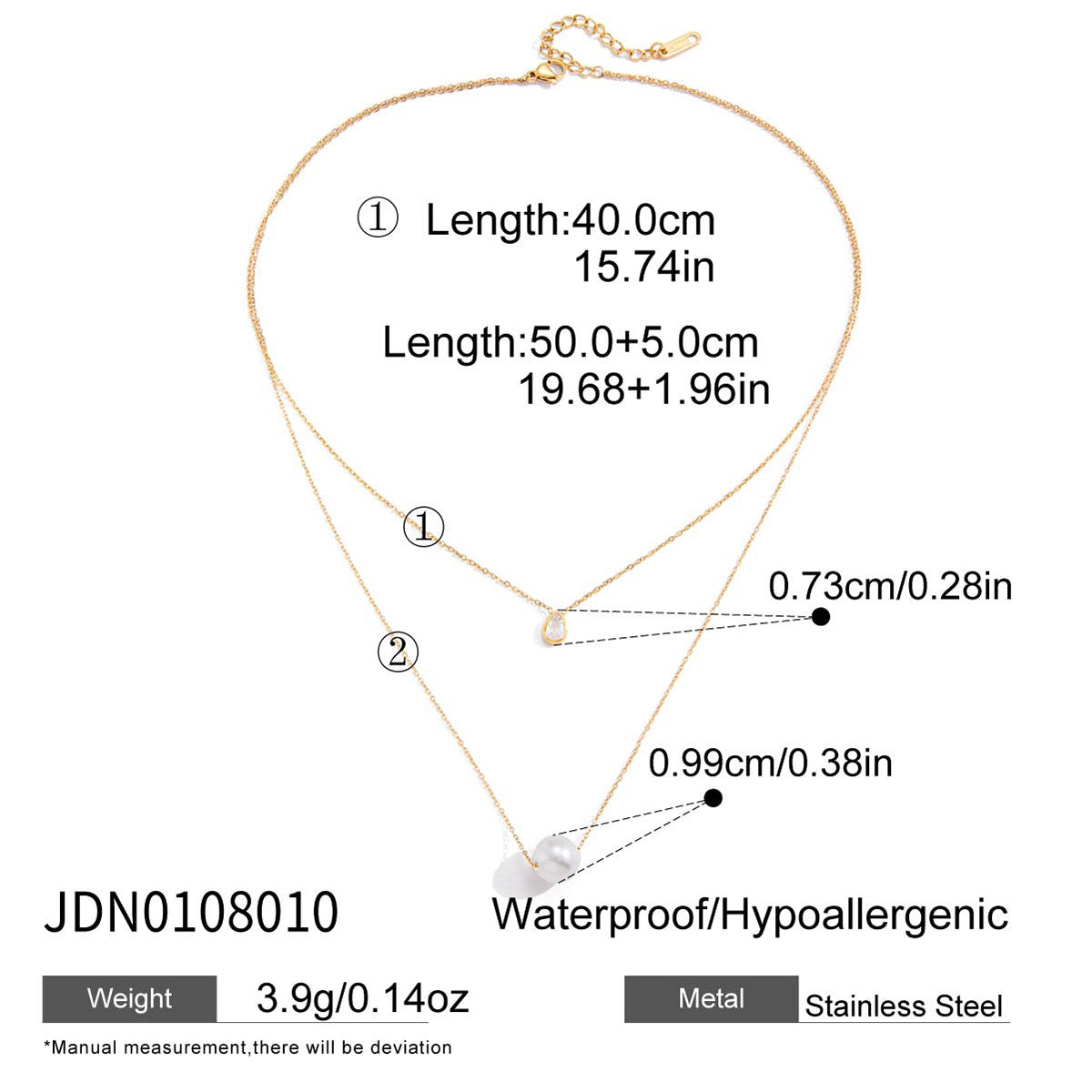 Gold-Tone Clear Accent Stainless Steel Pendant Necklace Collection variant reference