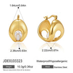 Sculpted bead hoop earring dimensions and material reference