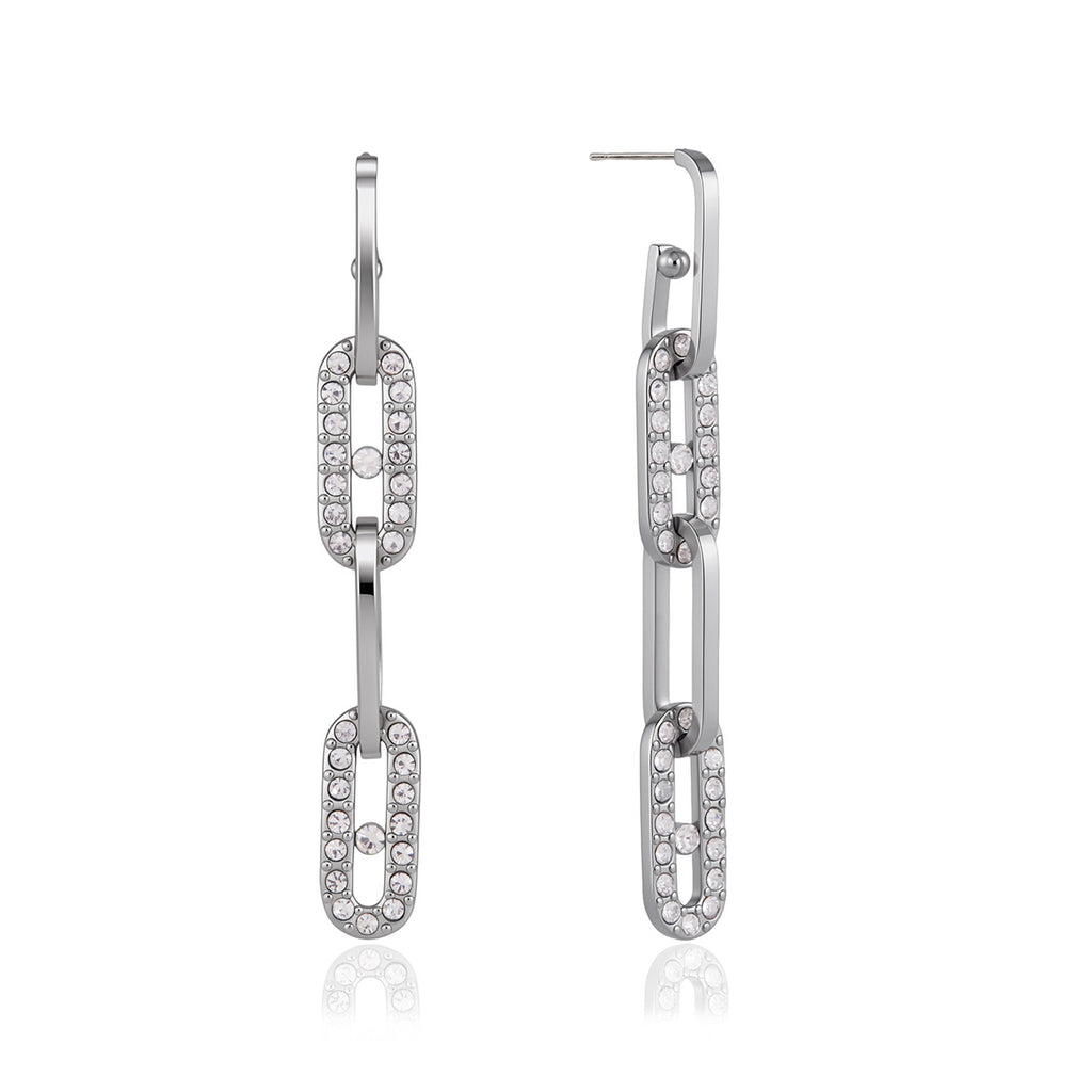 Front and side views showing hinged hoop closures