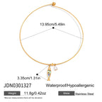 Fish charm collar and pendant measurement image