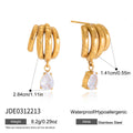 Multi-loop earring height and side profile diagram