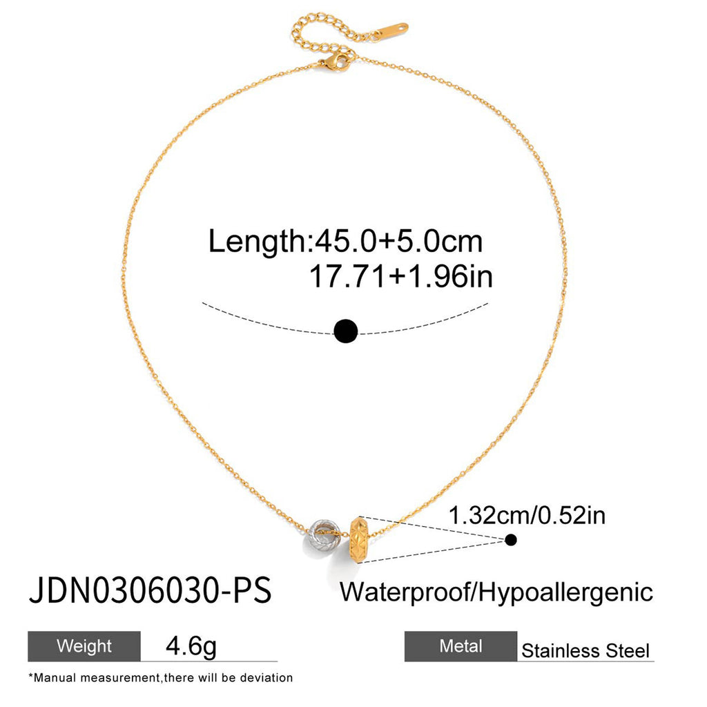 Sculptural Stainless Steel Pendant Necklace Collection variant reference