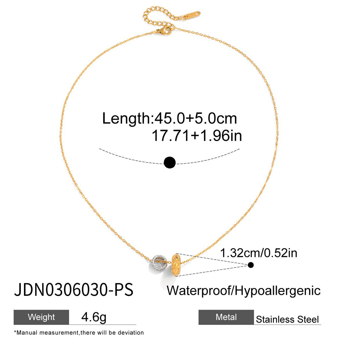 Sculptural Stainless Steel Pendant Necklace Collection variant reference