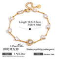 Heart bracelet length and center dimensions