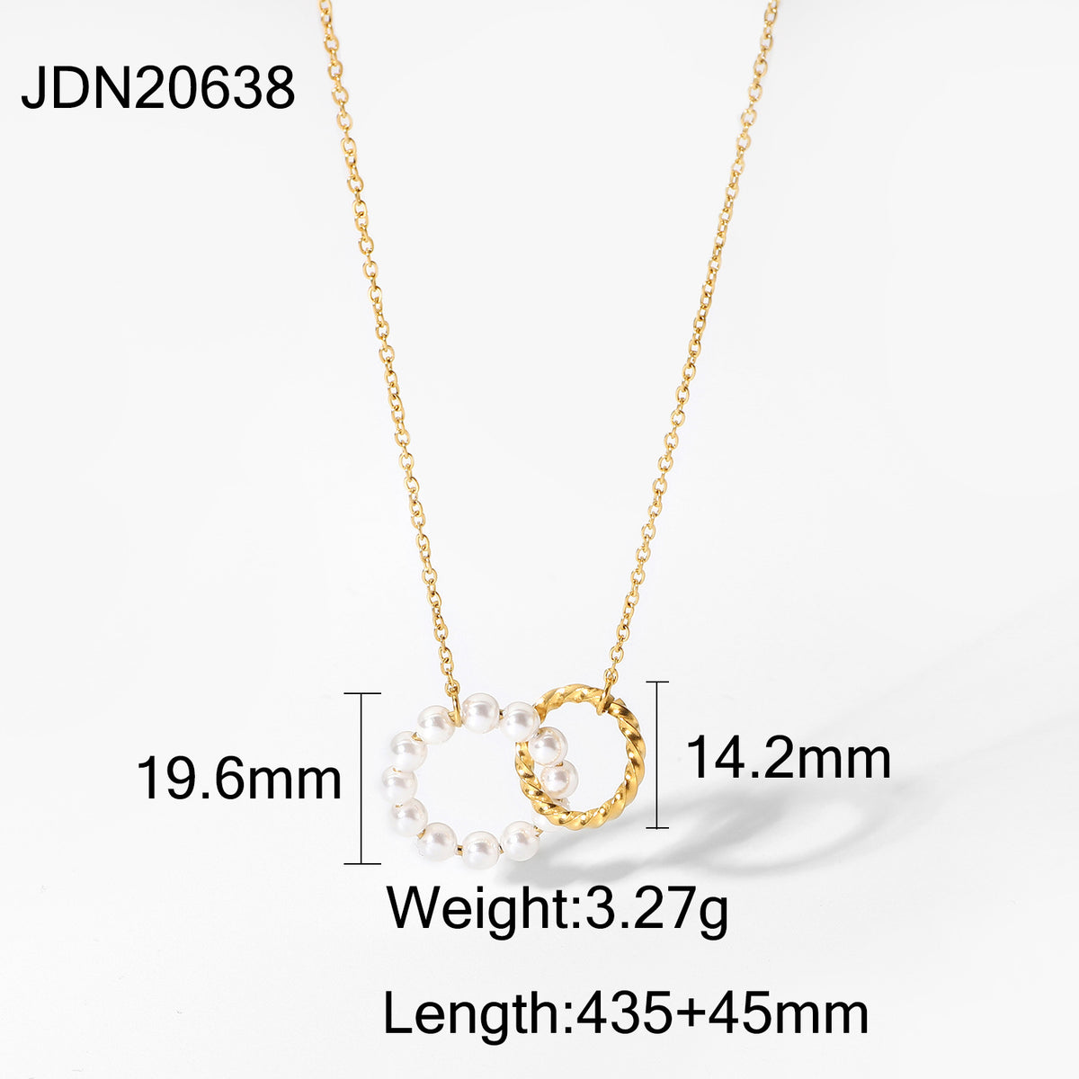 Pearl-look bow pendant necklace dimensions