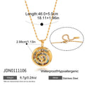 Round spiral pendant necklace length guide