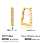 Round stone trapezoid hoops with measurements