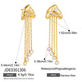 Fish tassel earring length and top dimensions