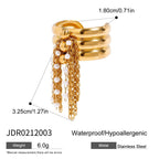 Tassel ring showing open band and measured fringe length