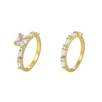 isolated princess-cut solitaire and clear zirconia accent band