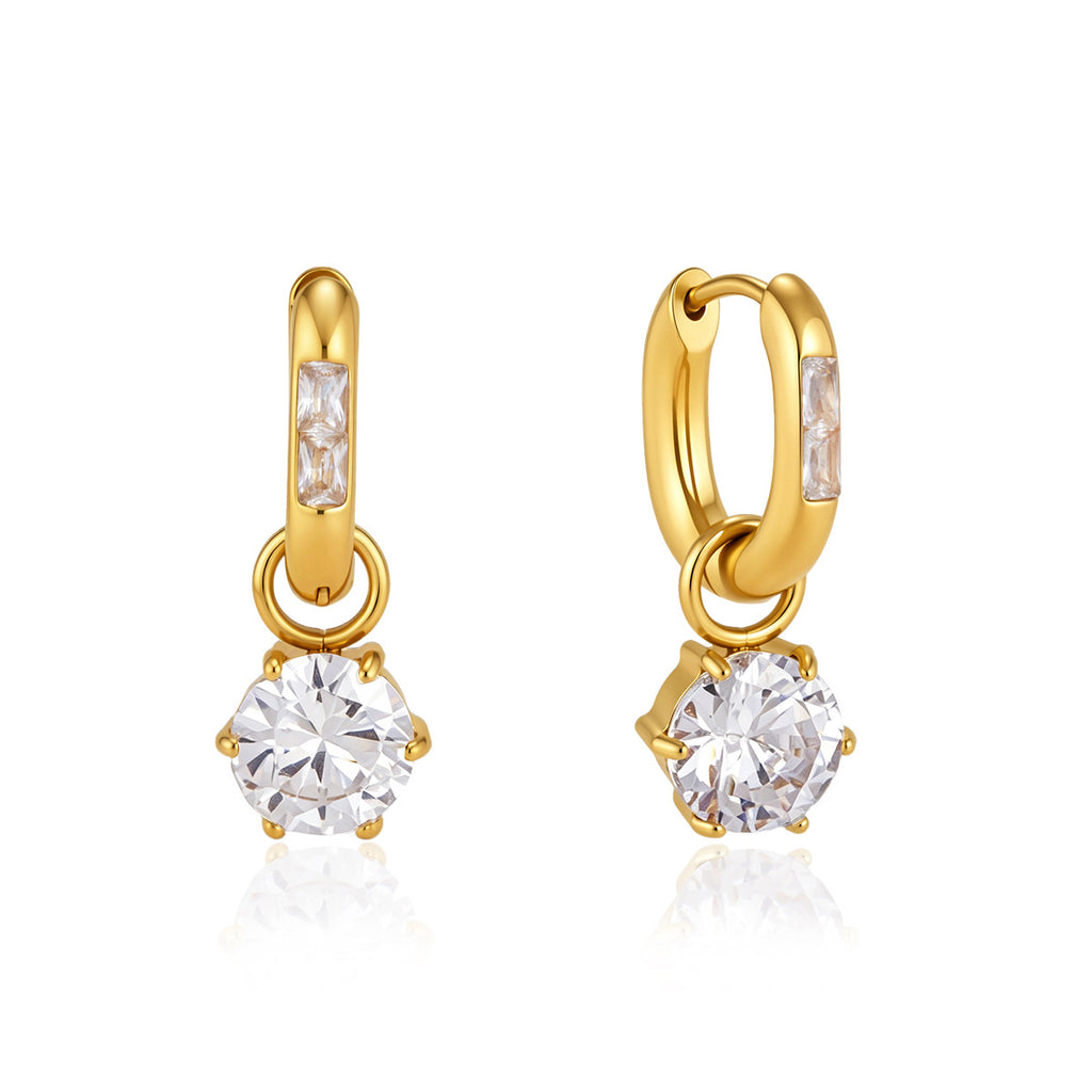 Front and side views of zirconia drop hoops