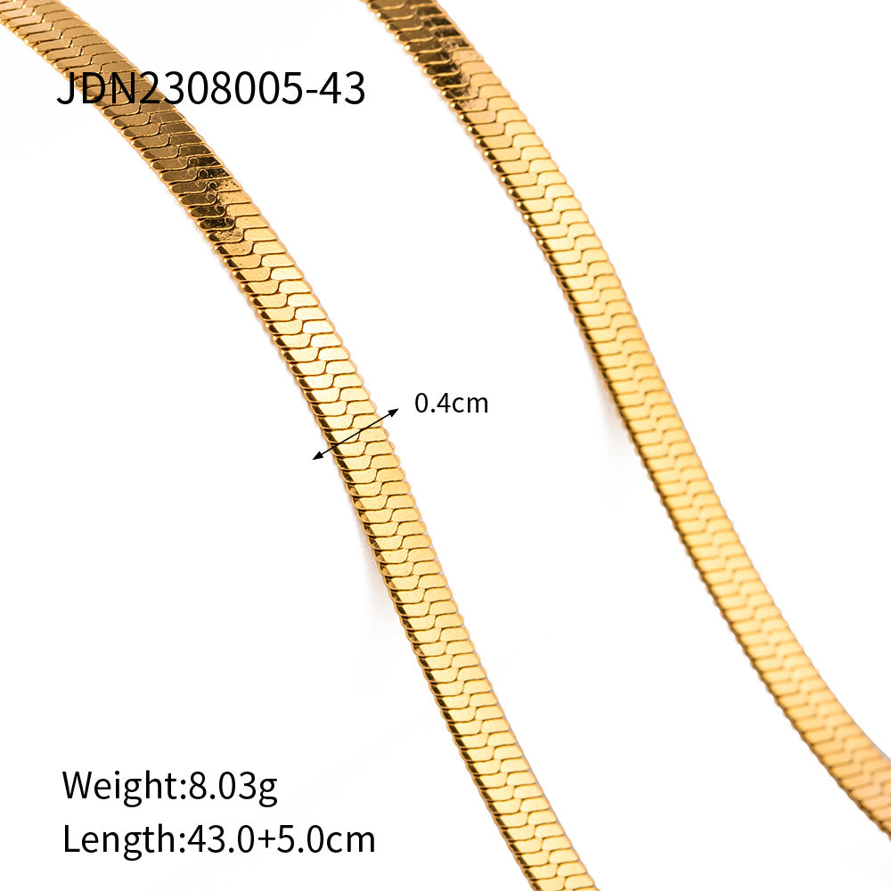 Gold-Tone Stainless Steel Heart Necklace Collection — scale reference