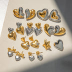 Heart earring assortment including the three selectable two-tone designs