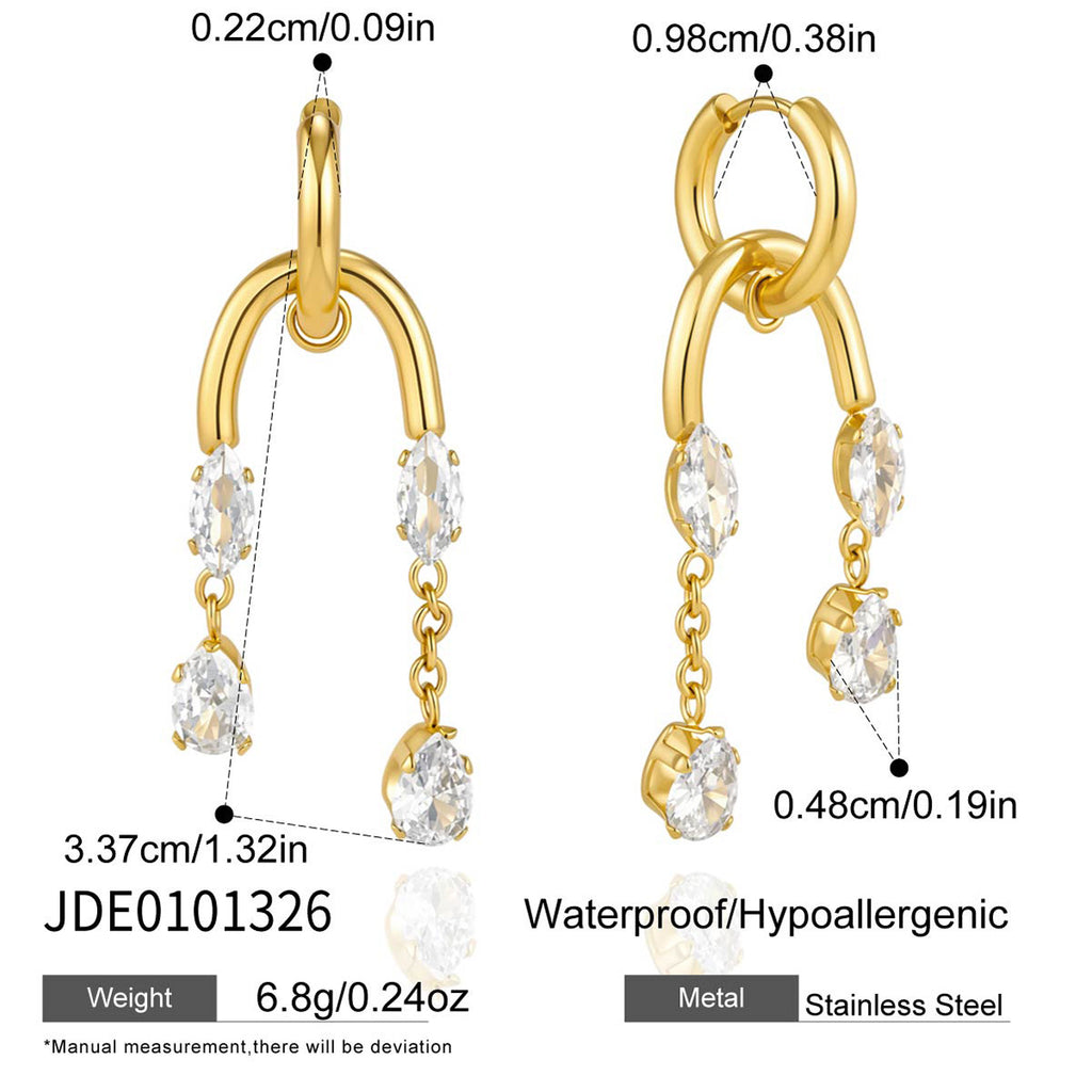 Stainless steel detachable tassel hoop measurement image