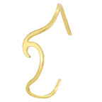 clean front product view of flowing wave open cuff bracelet