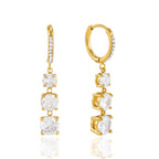 Three graduated stones suspended from stone-lined hoops