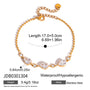 Spaced pear-shaped stone bracelet size guide