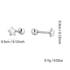 3 mm star ball-back studs with supplier-stated 0.7 g weight