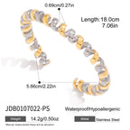 Two-tone cuff made of repeating curled elements