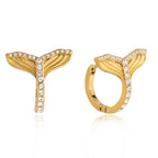 Rhinestone tail hoop front and side views