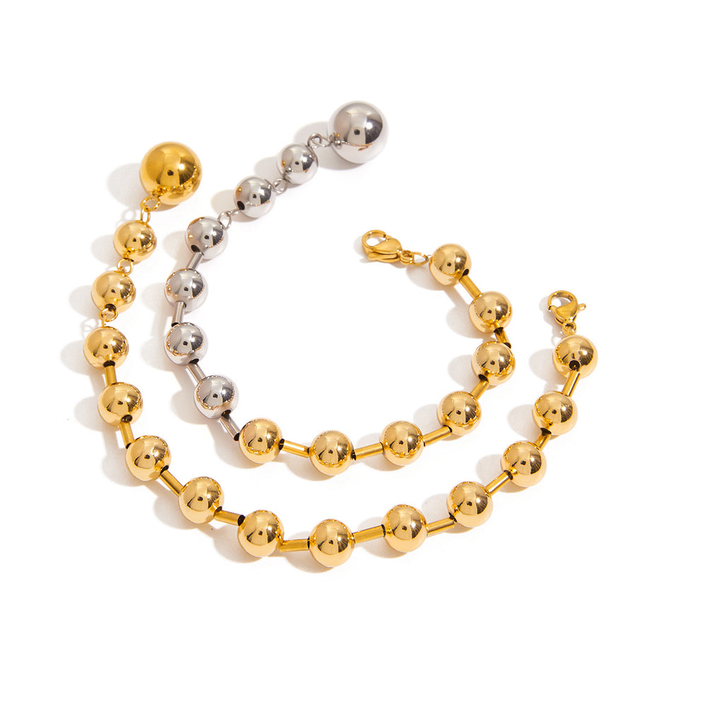Two bracelet color examples showing graduated bead sizes
