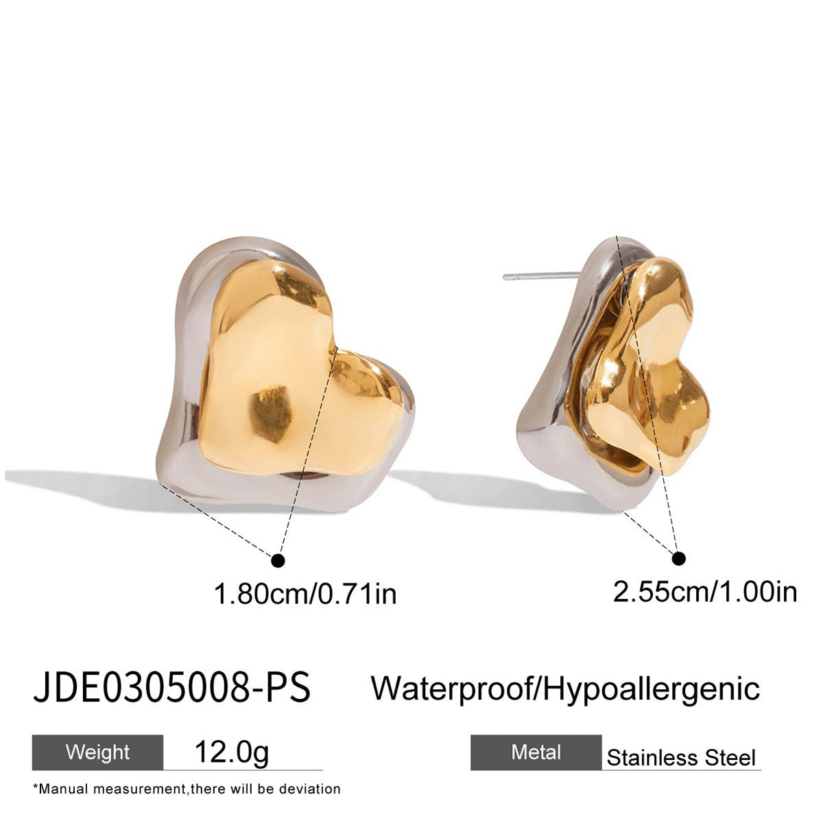 Wholesale Gold-Tone Stainless Steel Floral Stud Earring Collection - option overview