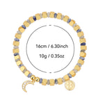 blue dot quartz moon bracelet with listed 16 cm circumference and 10 g weight