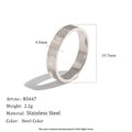 Silver tone stainless steel band measurement image
