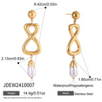 Infinity drop earring dimensions and post detail